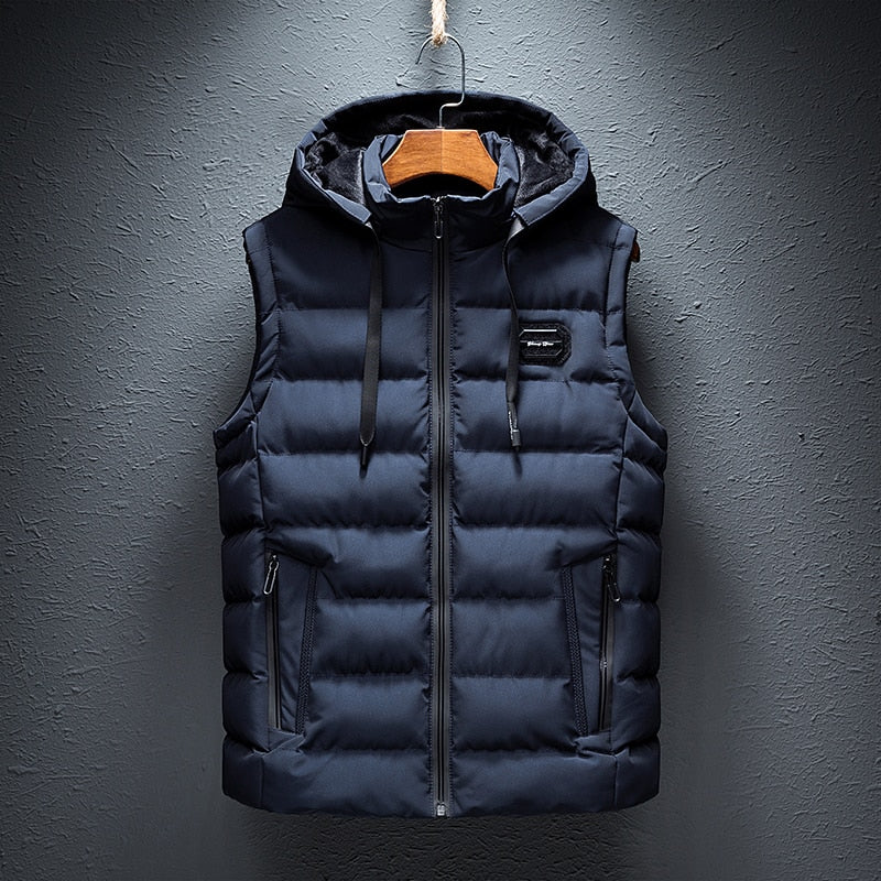 Gilet Piumino da Uomo con Cappuccio - Image 1