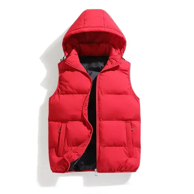 Gilet Piumino Imbottito con Cappuccio da Uomo - Image 10