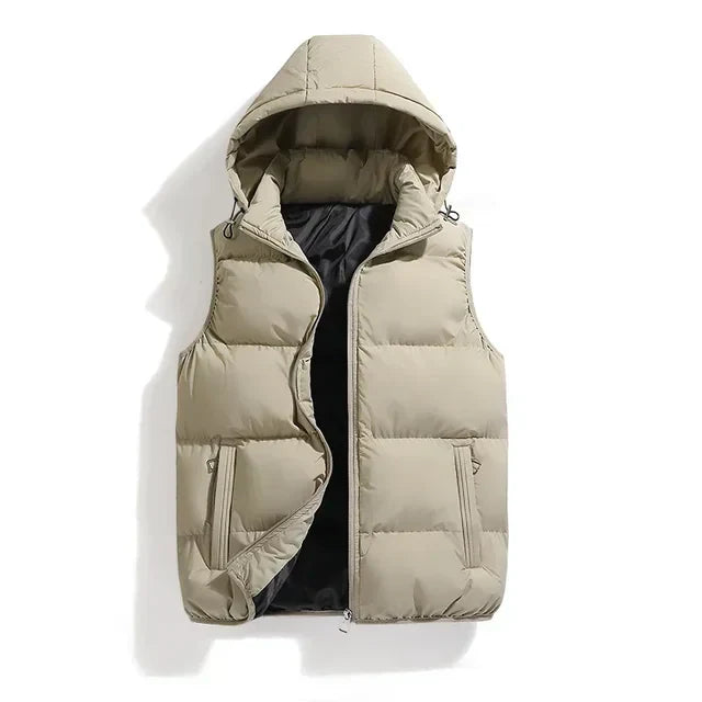 Gilet Piumino Imbottito con Cappuccio da Uomo - Image 9