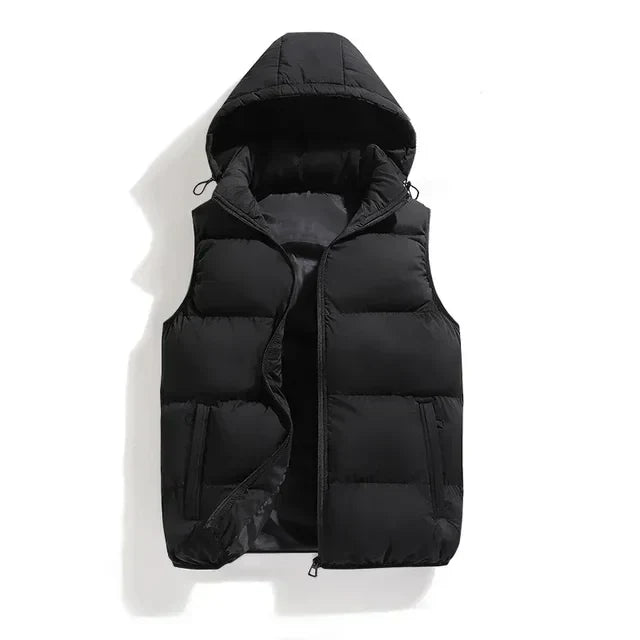 Gilet Piumino Imbottito con Cappuccio da Uomo - Image 7