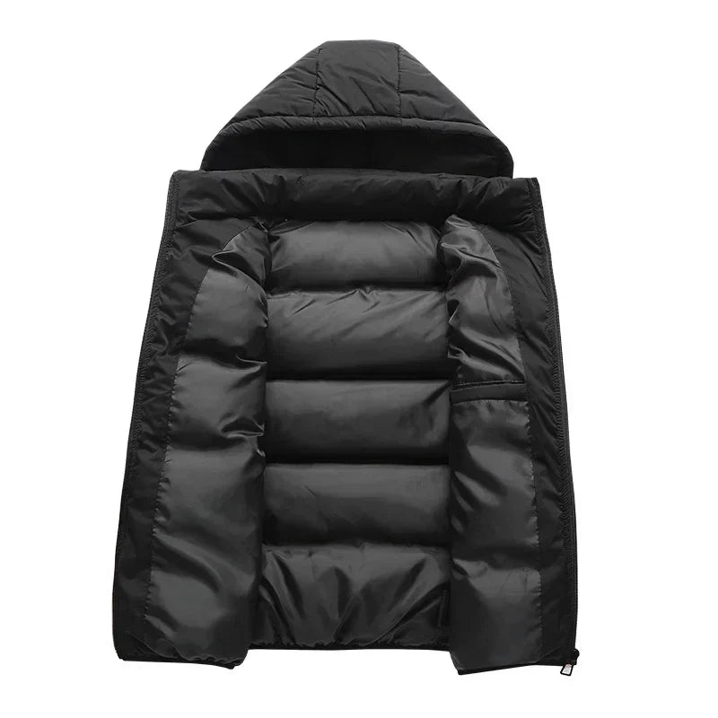 Gilet Piumino Imbottito con Cappuccio da Uomo - Image 4