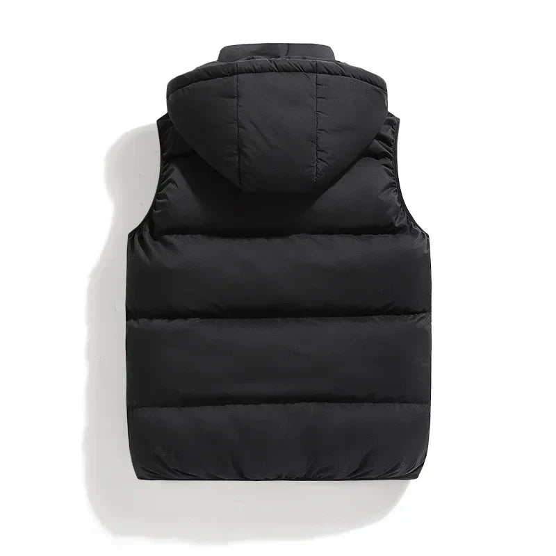 Gilet Piumino Imbottito con Cappuccio da Uomo - Image 3