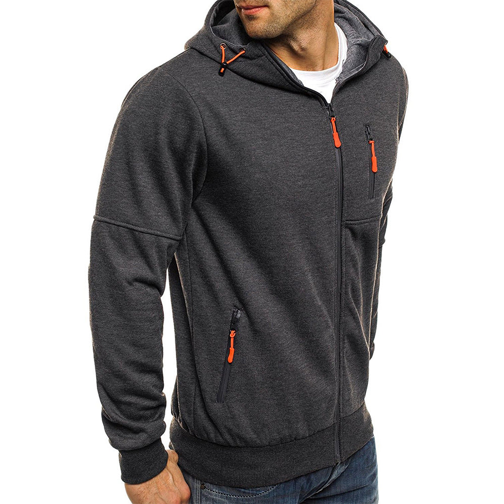 Giacca da uomo con cappuccio e zip intera - Image 2