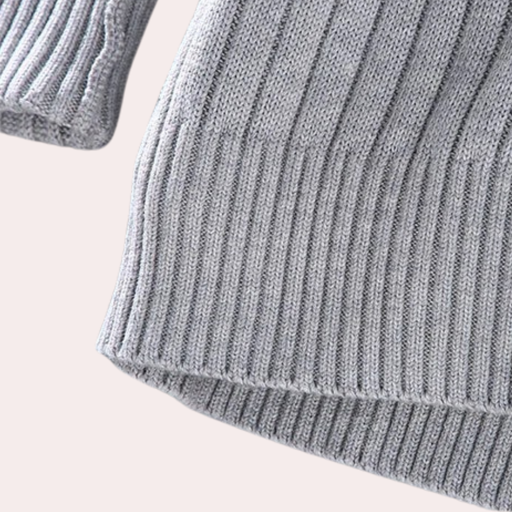 Giacca da uomo in maglia a coste con zip - Image 3