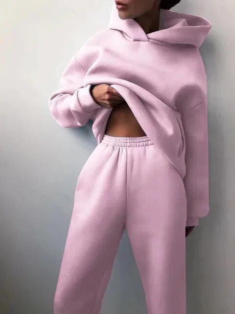 Completo Felpa con Cappuccio e Pantaloni da Donna - Image 15