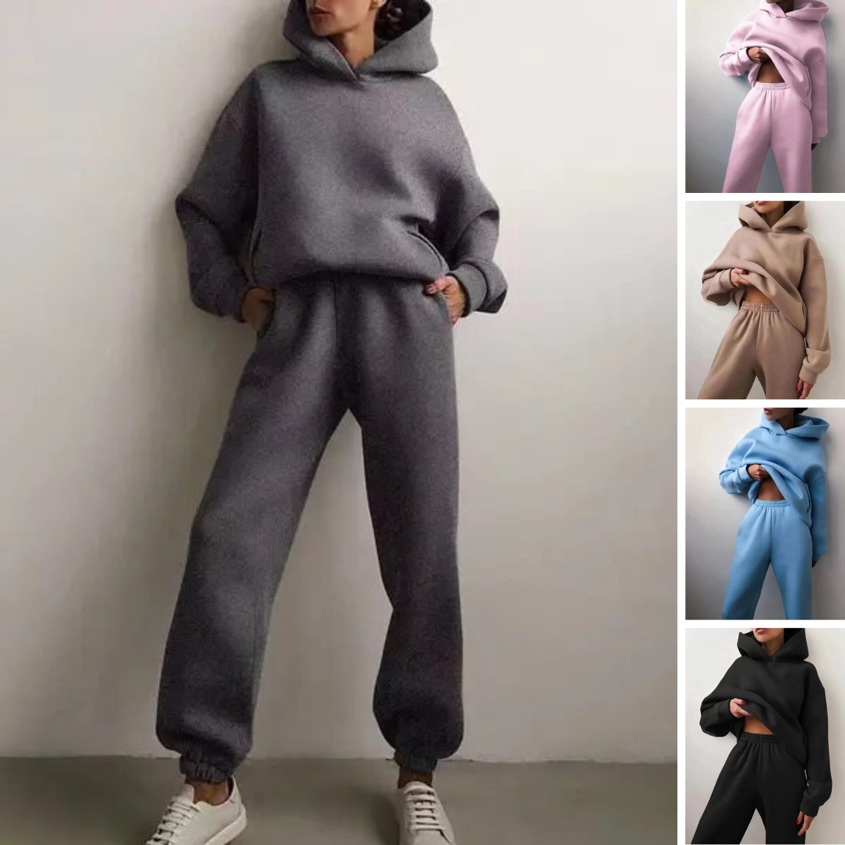 Completo Felpa con Cappuccio e Pantaloni da Donna - Image 16