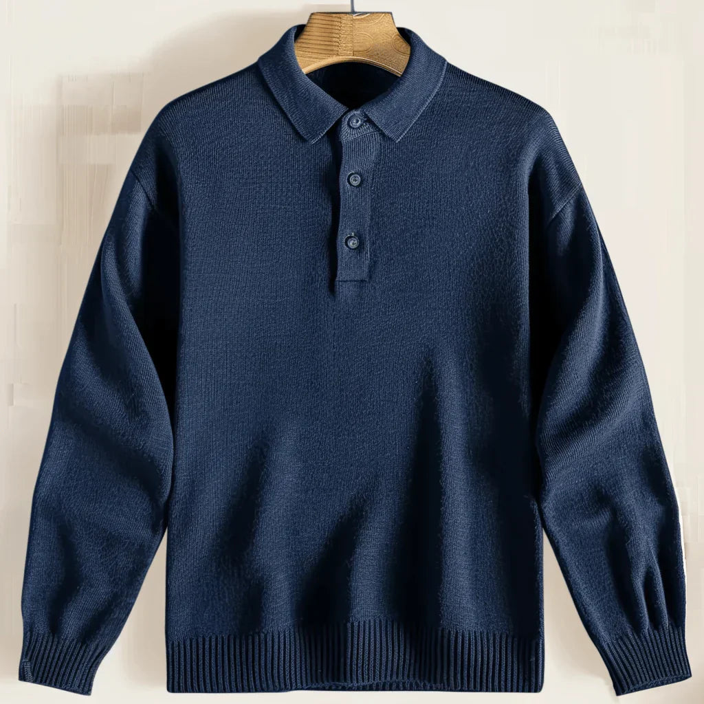 Maglione Polo a Maniche Lunghe da Uomo - Image 1