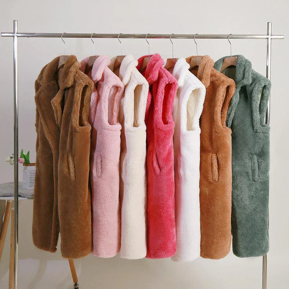 Cappotto Lungo Senza Maniche da Donna - Image 3