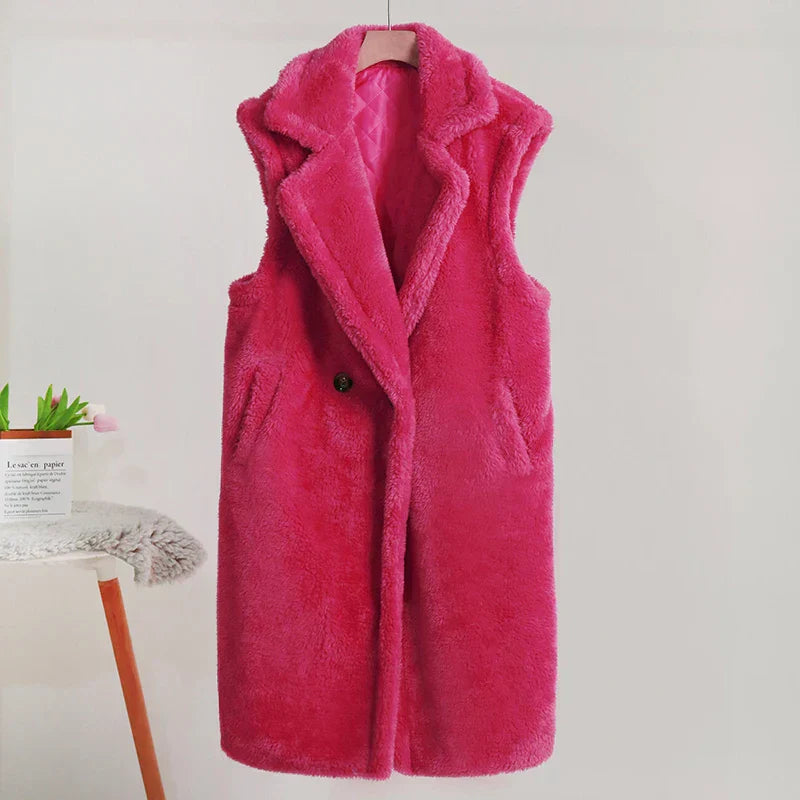 Cappotto Lungo Senza Maniche da Donna - Image 5