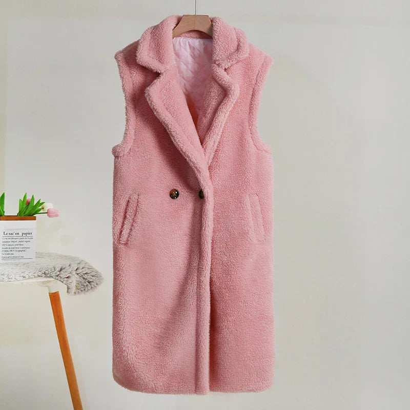 Cappotto Lungo Senza Maniche da Donna - Image 8