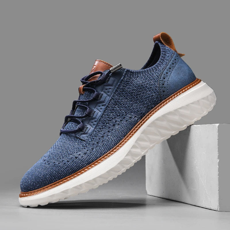 Scarpe Casual da Uomo in Maglia con Lacci - Image 2