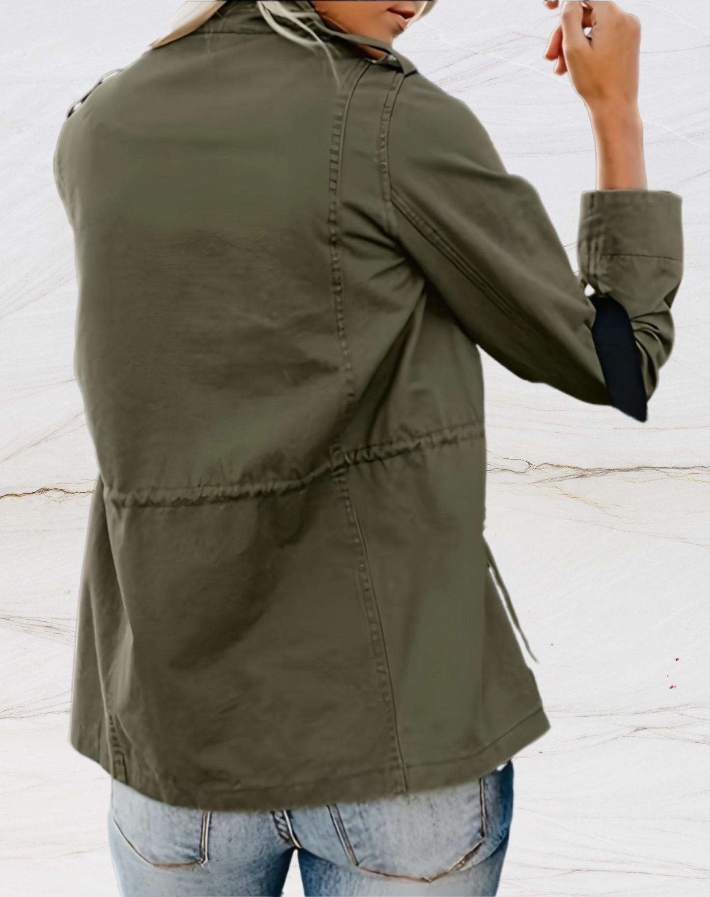 Giacca militare da donna con colletto - Image 8