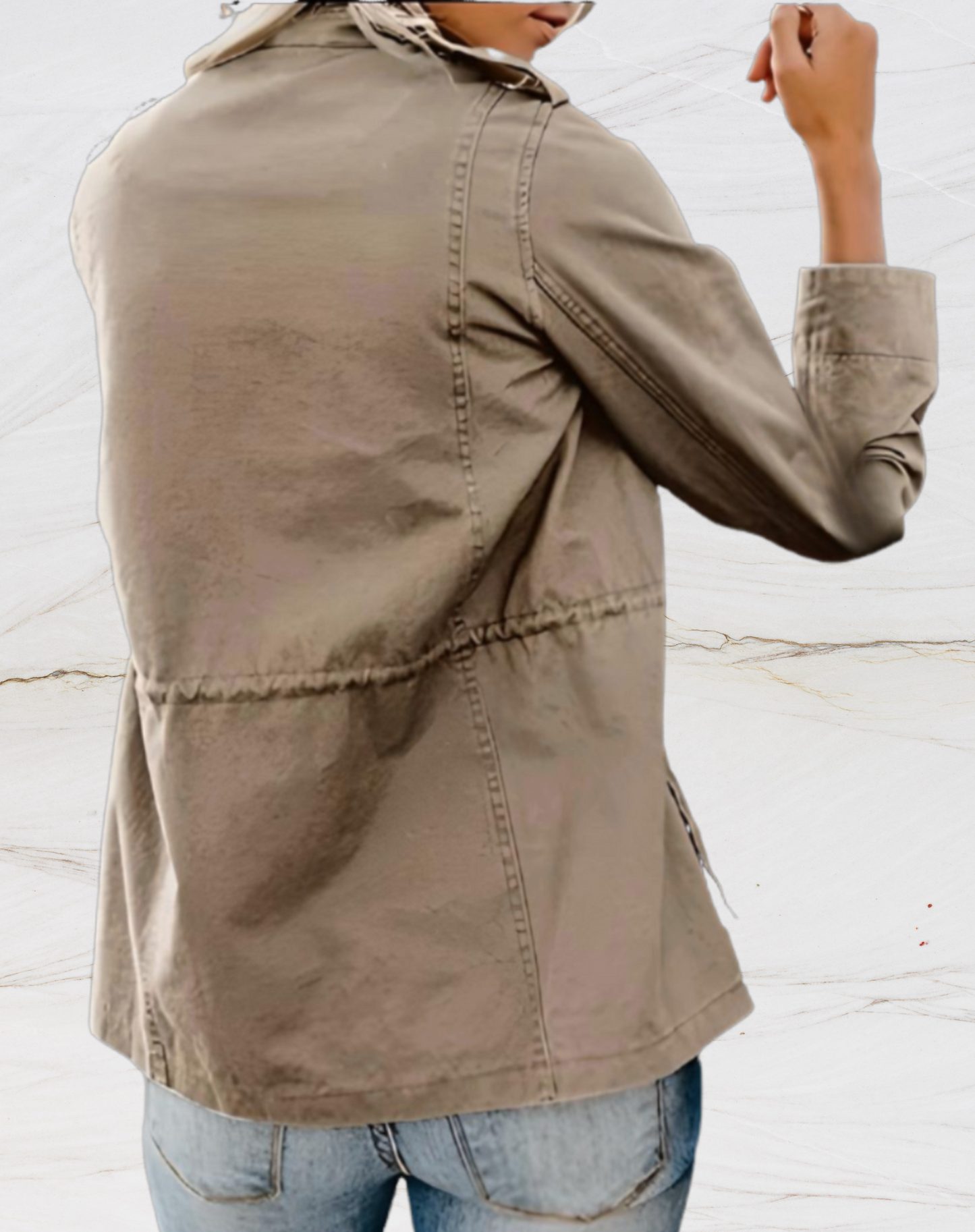 Giacca militare da donna con colletto - Image 7