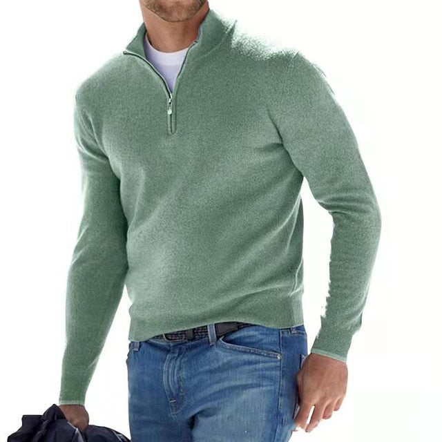 Maglione da Uomo con Zip Corta e Maniche Lunghe - Image 3