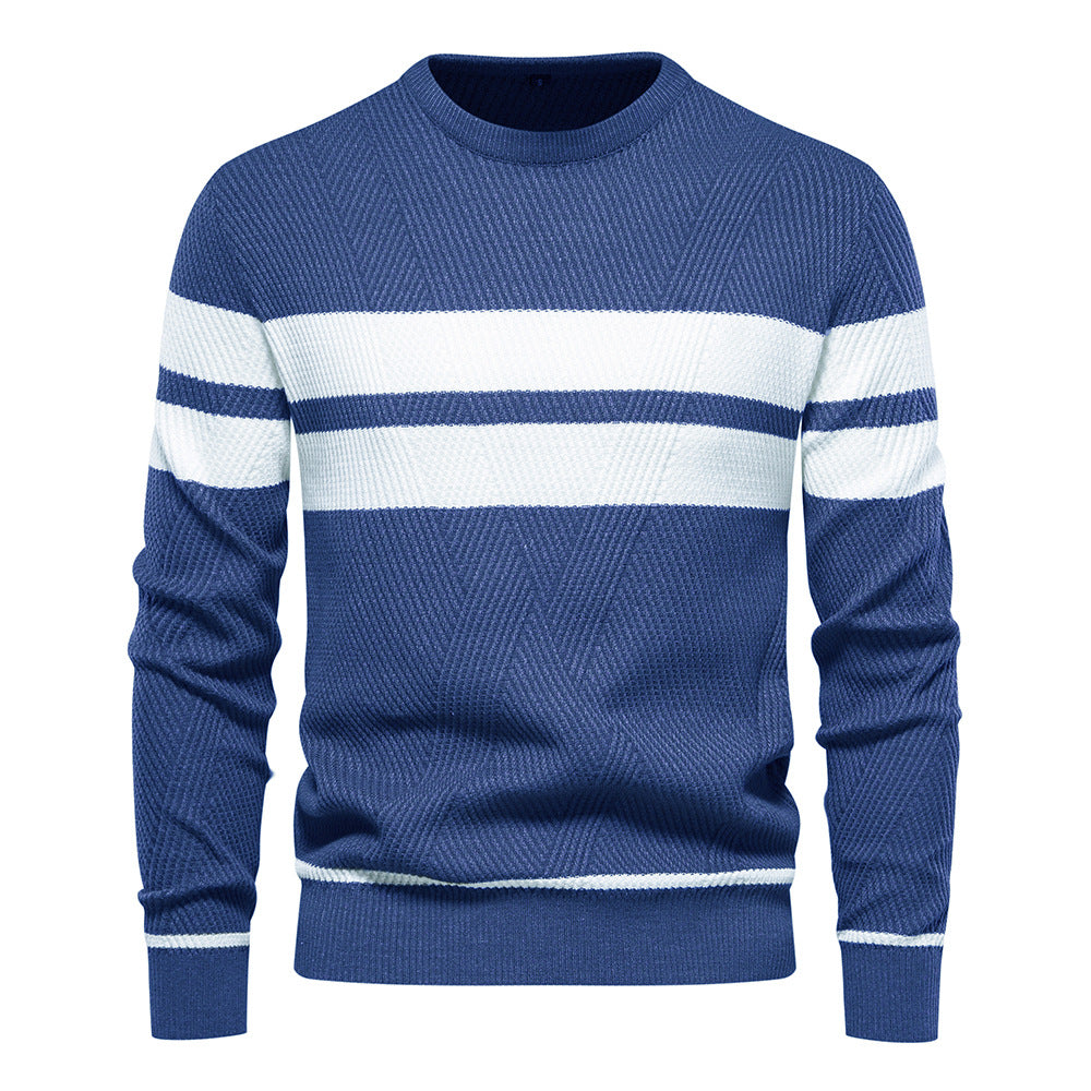 Maglione da Uomo a Righe con Girocollo - Image 12