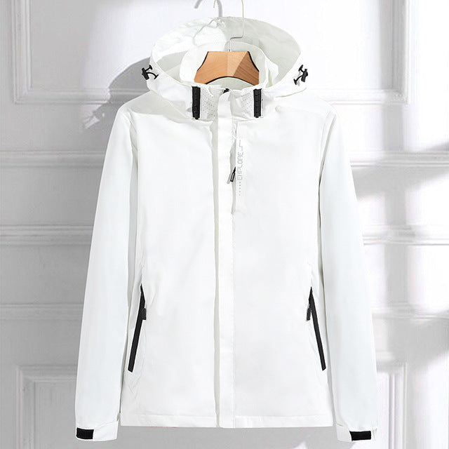 Cappotto da donna con cappuccio e zip intera - Image 4