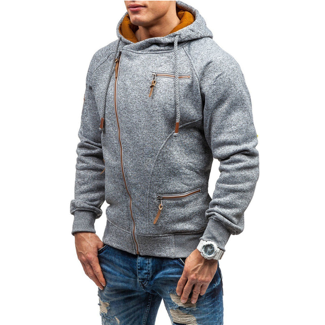 Felpa casual da uomo con zip - Image 3