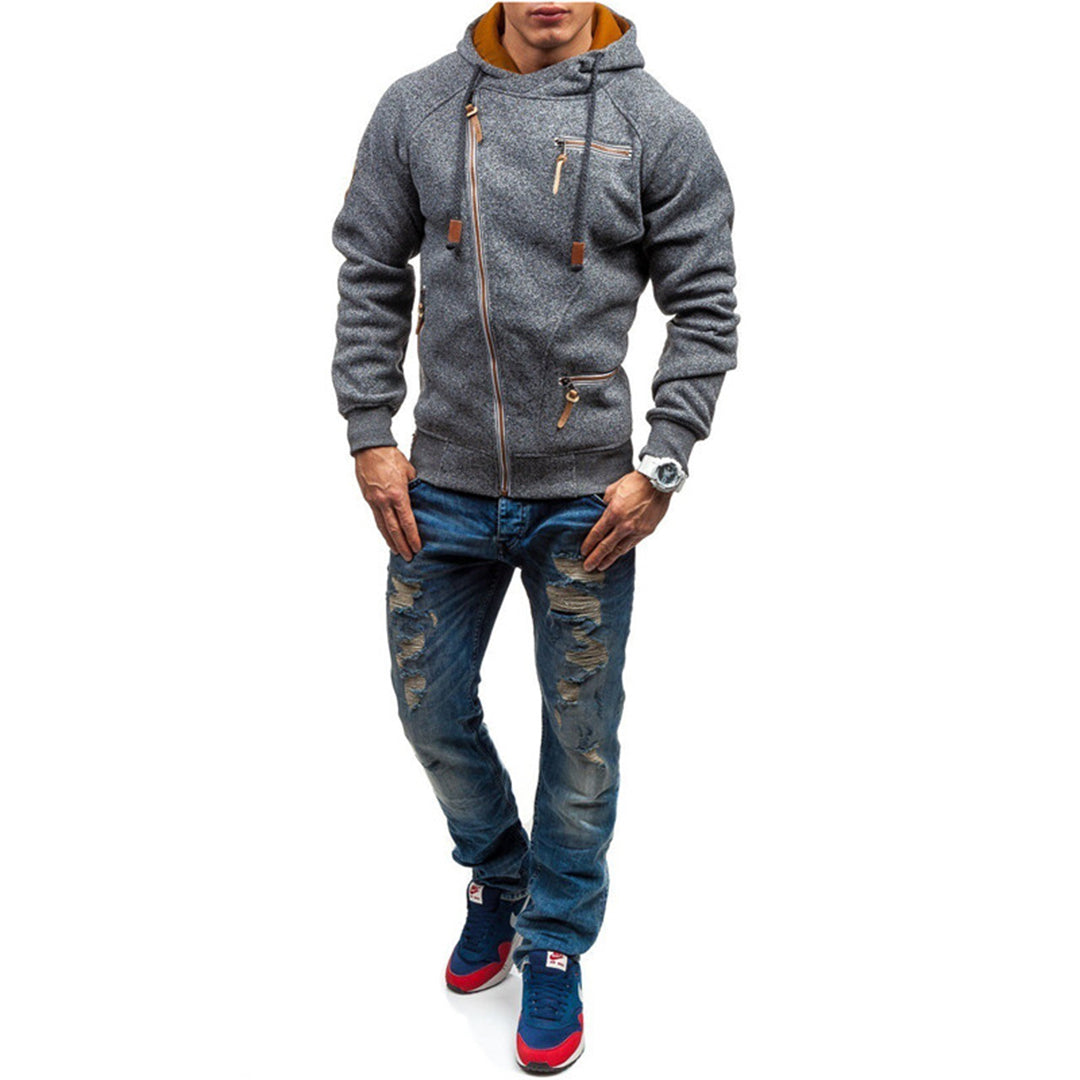 Felpa casual da uomo con zip - Image 4