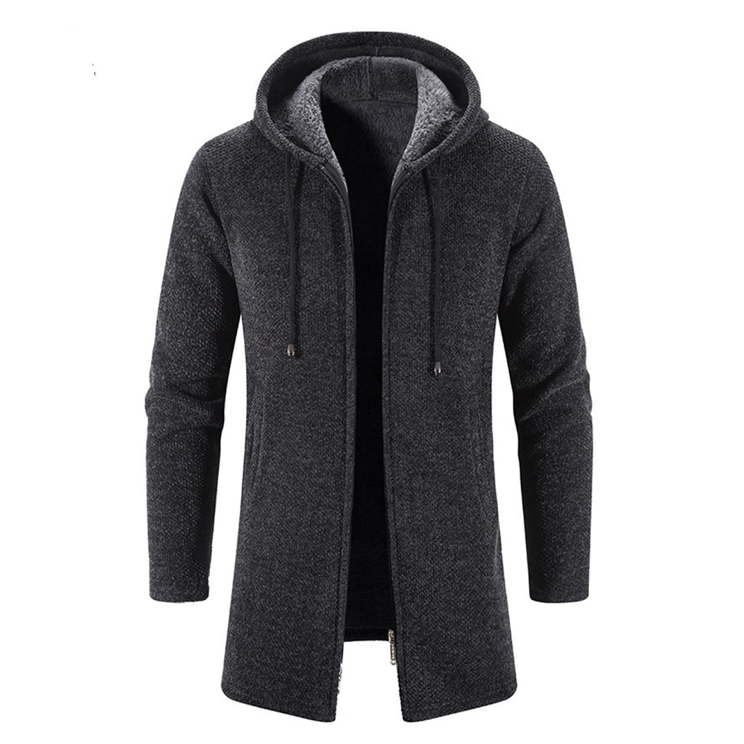 Cappotto Lungo da Uomo con Cappuccio e Zip - Image 20