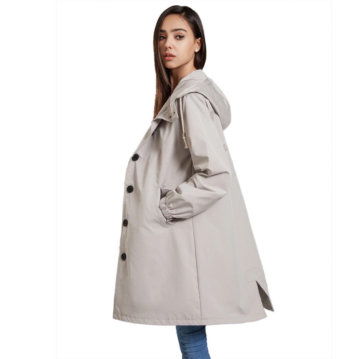 Cappotto A-Line con Cappuccio da Donna - Image 3
