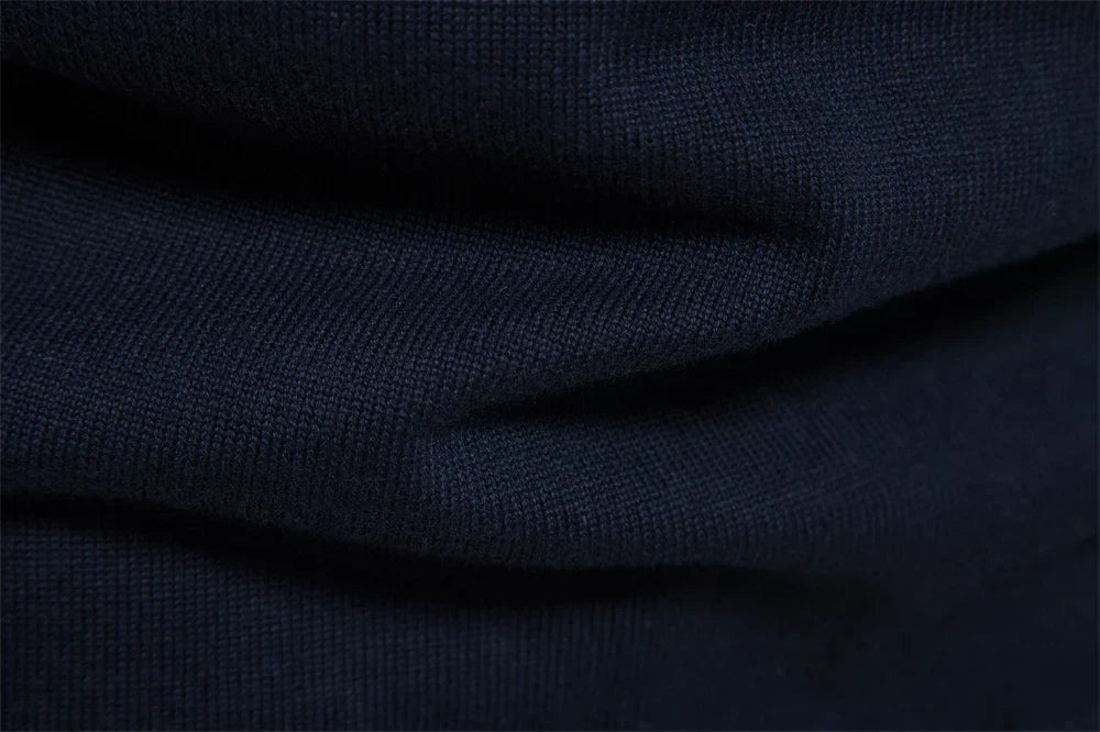 Maglione da uomo a righe con zip corta - Image 6