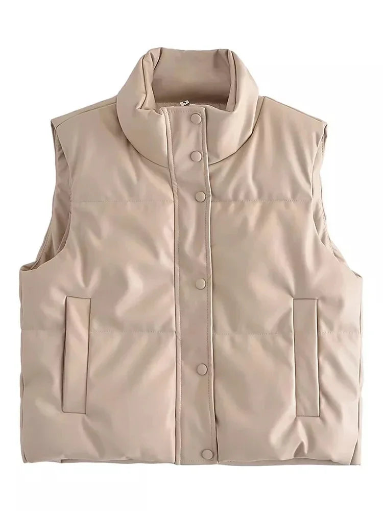 Gilet in pelle da donna senza maniche - Image 7