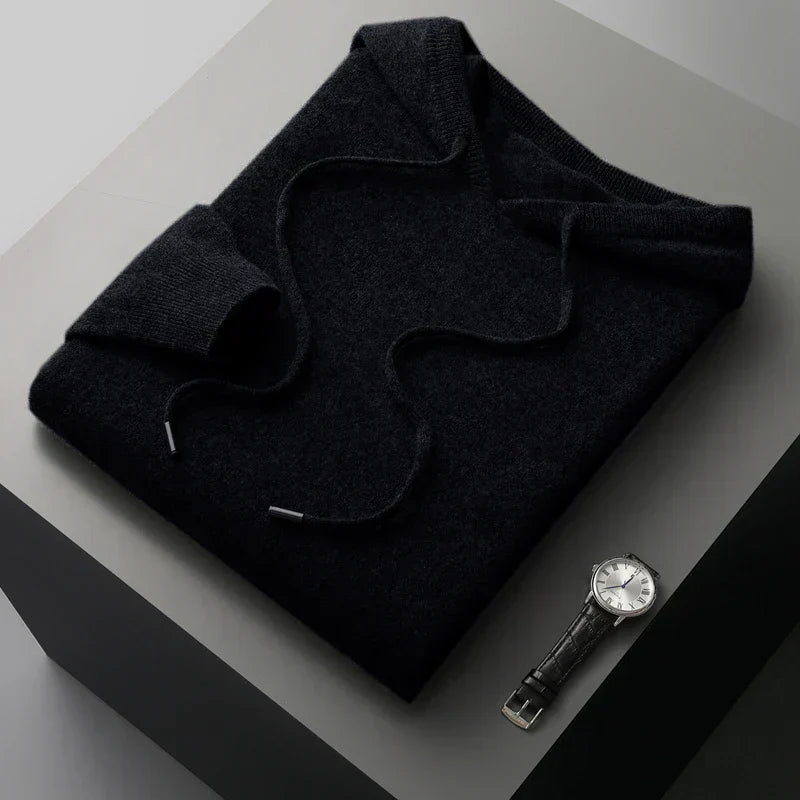 Felpa con Cappuccio in Maglia a Maniche Lunghe da Uomo - Image 5