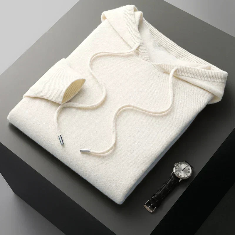 Felpa con Cappuccio in Maglia a Maniche Lunghe da Uomo - Image 4