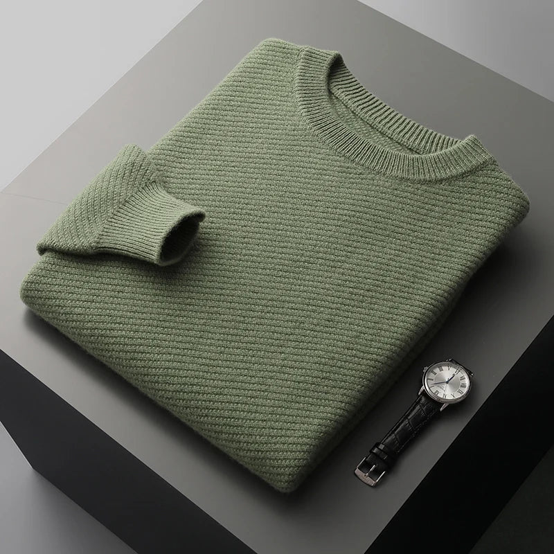 Maglione in maglia girocollo da uomo - Image 6
