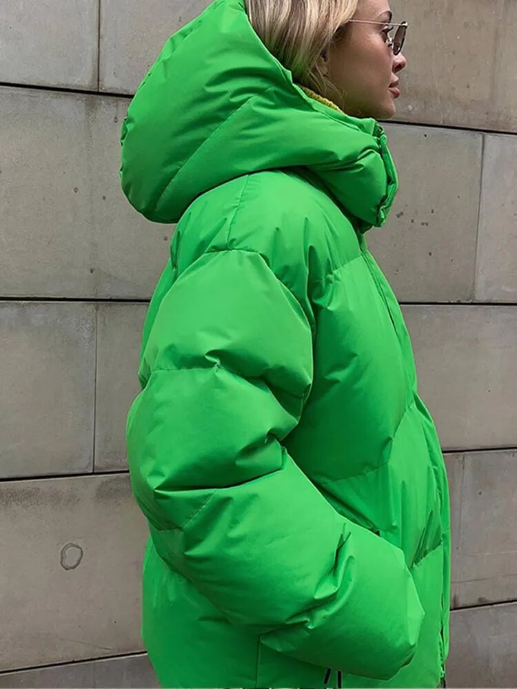 Giacca Piumino Oversize con Cappuccio da Donna - Image 9