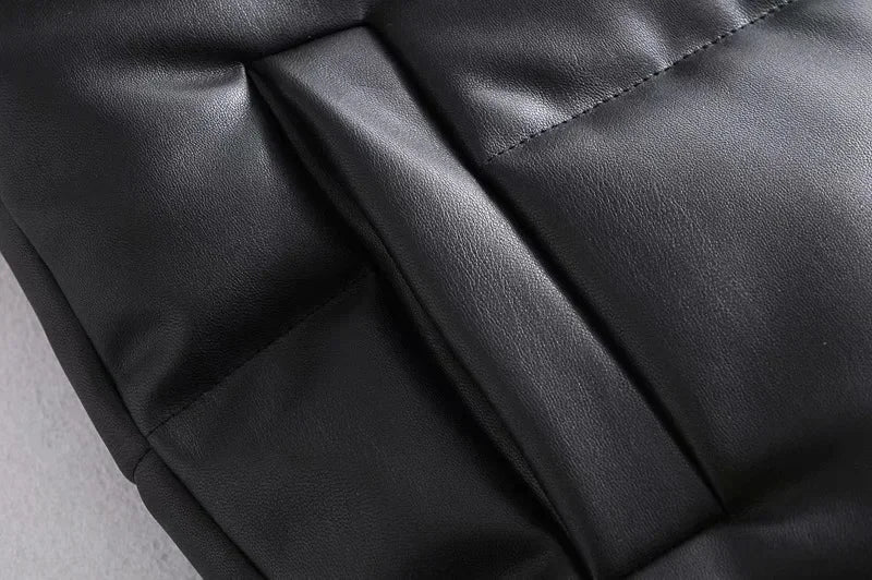 Gilet in pelle da donna senza maniche - Image 3