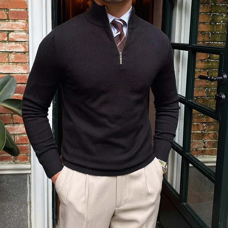 Maglione da Uomo con Zip Corta - Image 1