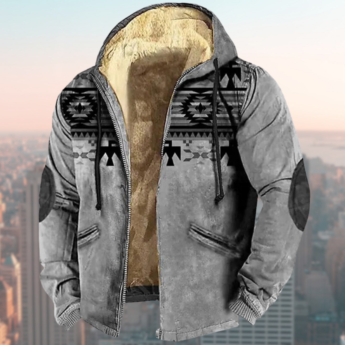 Giacca da uomo con cappuccio e zip - Image 1