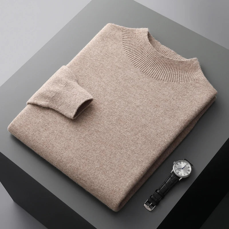 Maglione da uomo a coste con collo alto - Image 7