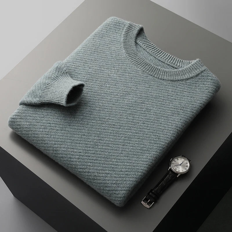 Maglione in maglia girocollo da uomo - Image 9