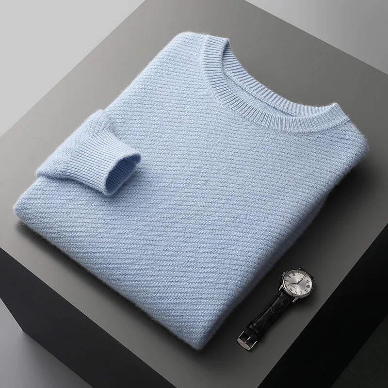 Maglione in maglia girocollo da uomo - Image 5