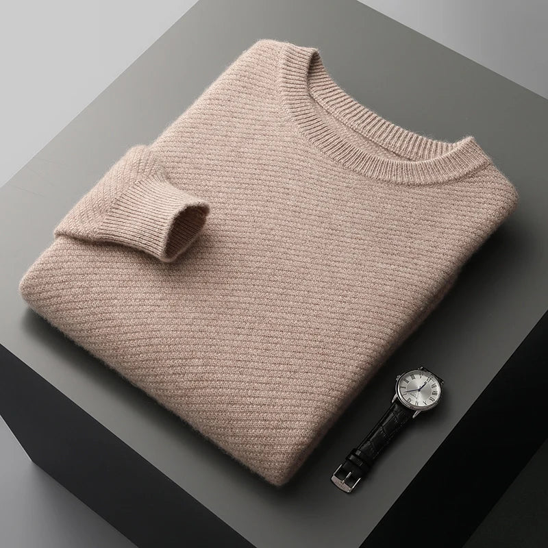 Maglione in maglia girocollo da uomo - Image 4