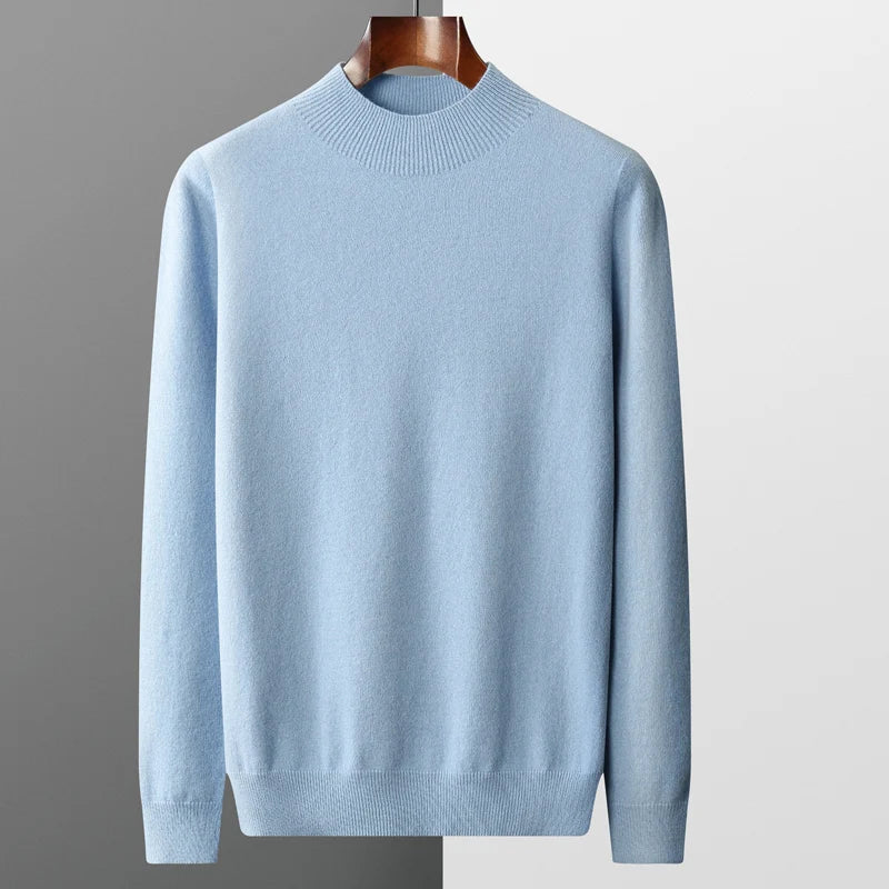 Maglione da uomo a coste con collo alto - Image 3