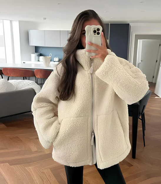 Giacca Sherpa da Donna con Zip - Image 1
