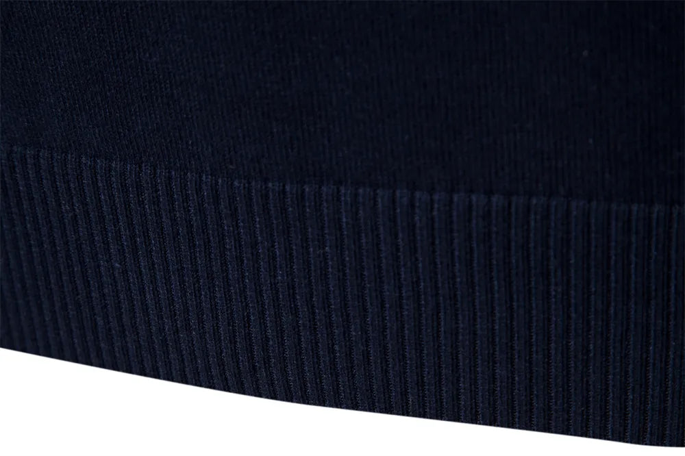 Maglione da uomo a righe con zip corta - Image 7