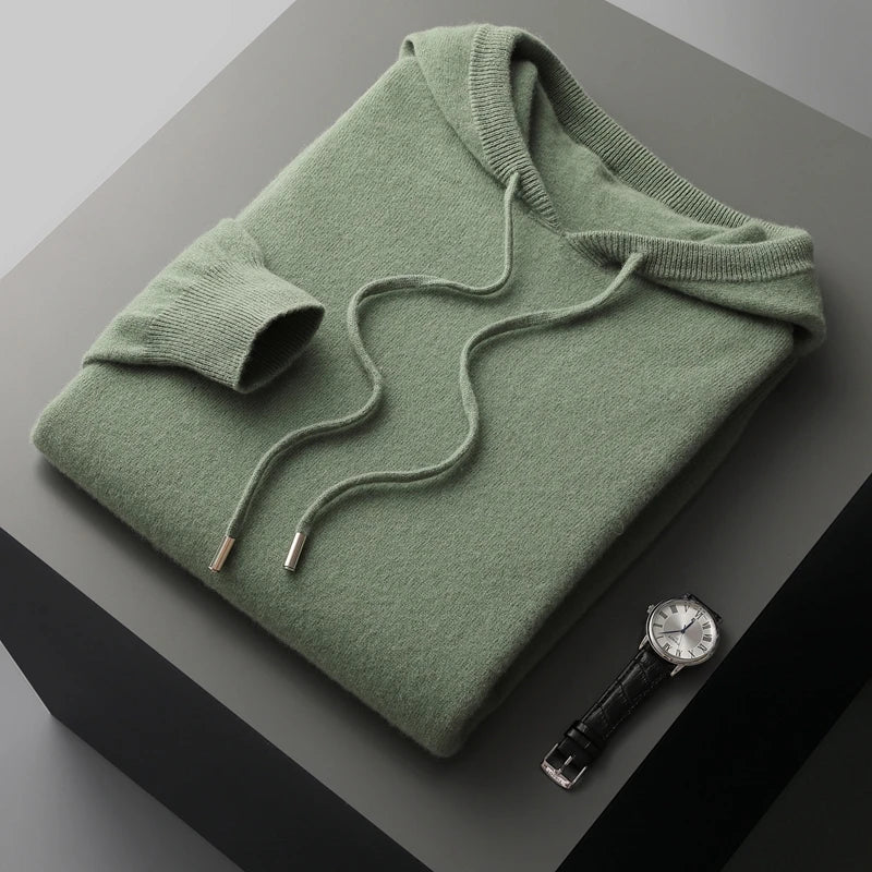 Felpa con Cappuccio in Maglia a Maniche Lunghe da Uomo - Image 8