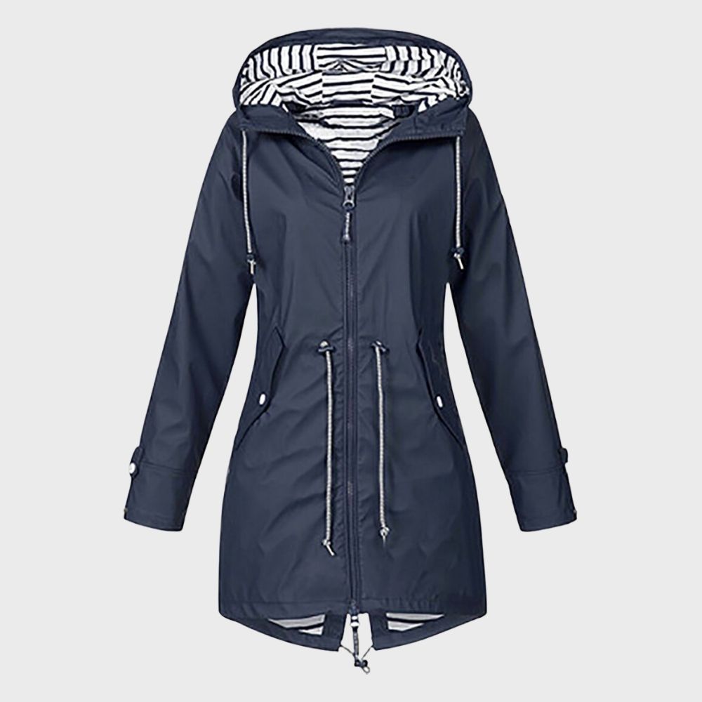 Cappotto da donna con cappuccio e zip - Image 6
