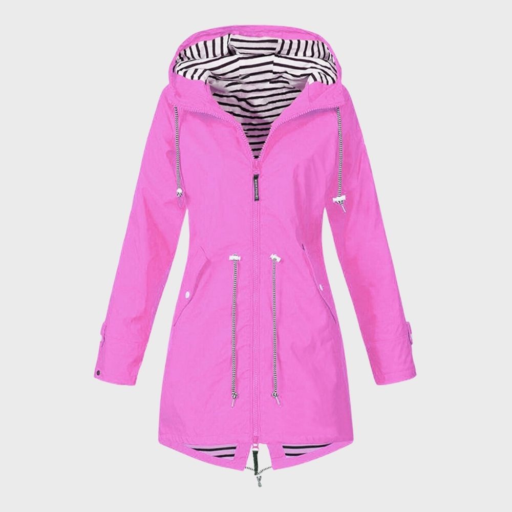 Cappotto da donna con cappuccio e zip - Image 7