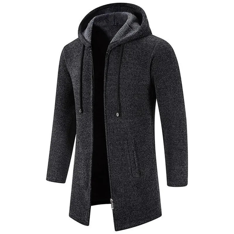Cappotto Lungo con Cappuccio da Uomo - Image 1