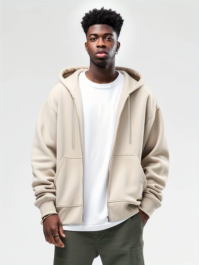 Giacca da uomo con cappuccio e zip intera - Image 10