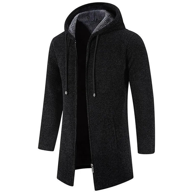 Cappotto Lungo con Cappuccio da Uomo - Image 3