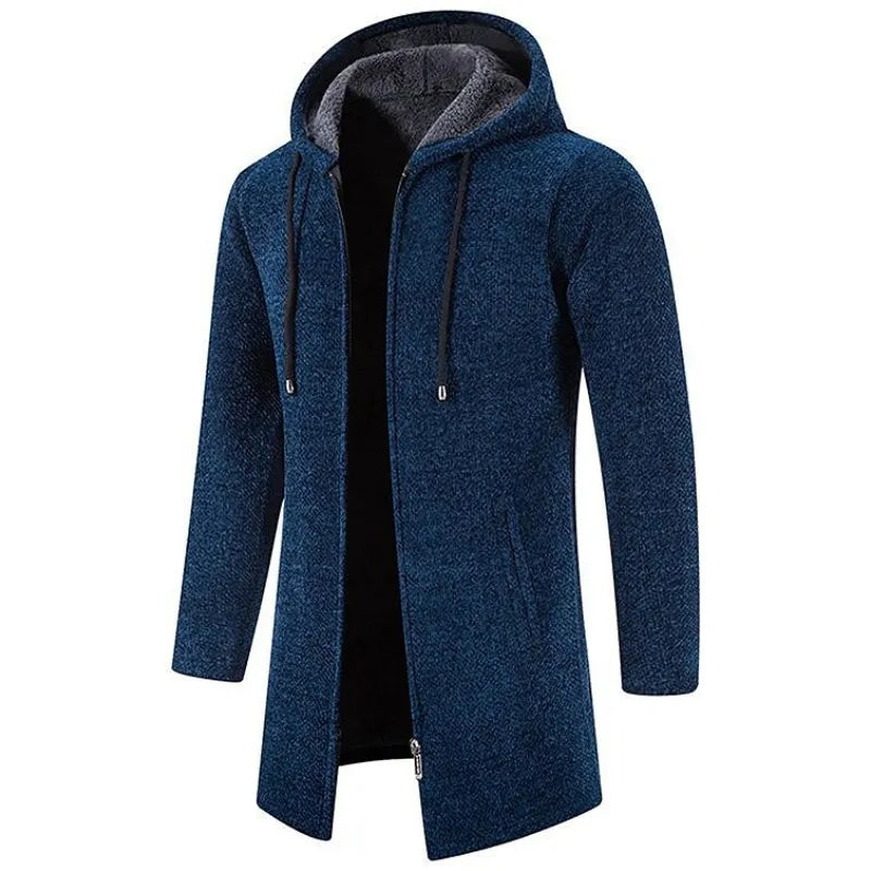 Cappotto Lungo con Cappuccio da Uomo - Image 2