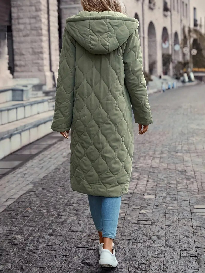 Cappotto trapuntato da donna con cappuccio - Image 4