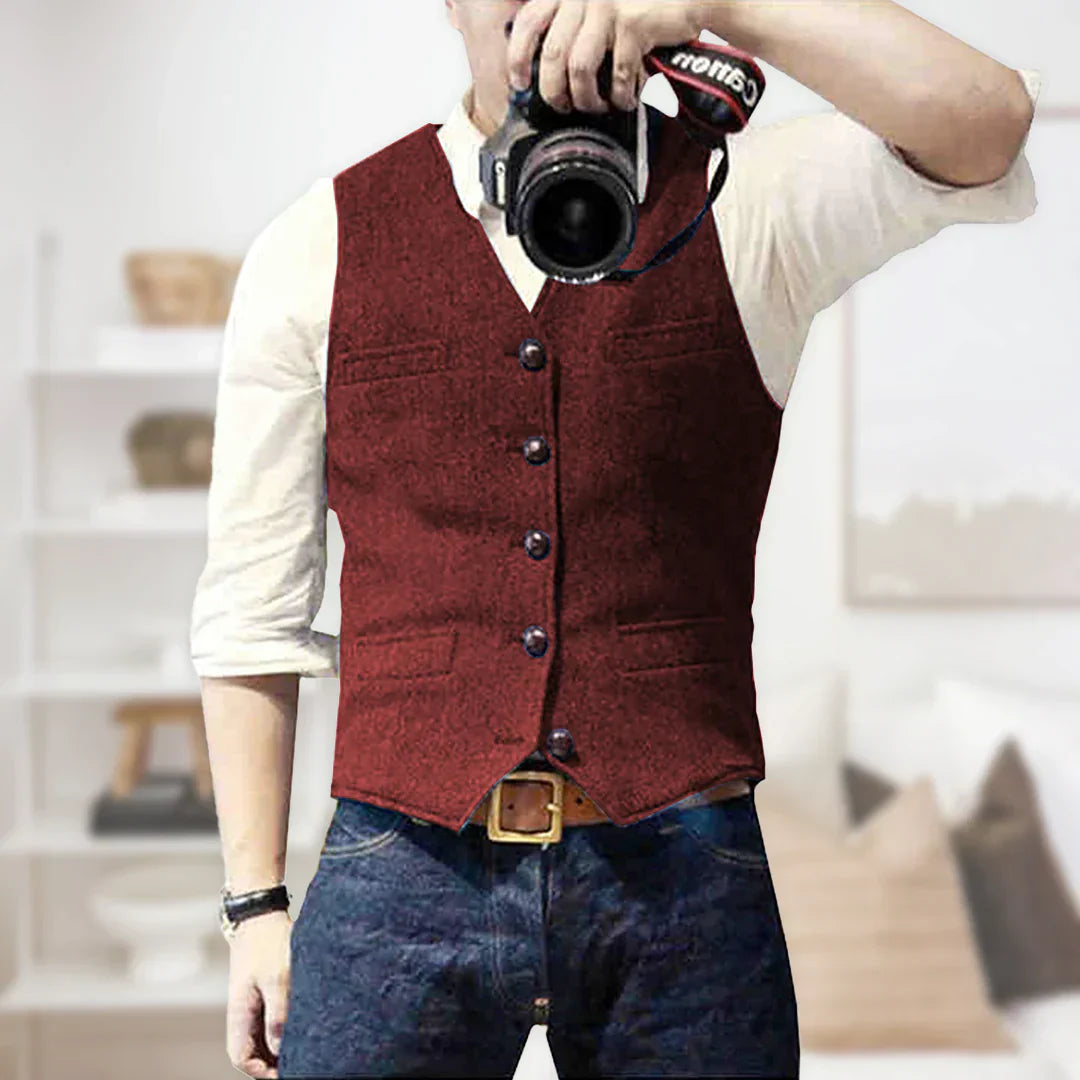 Gilet da abito da uomo con bottoni - Image 9