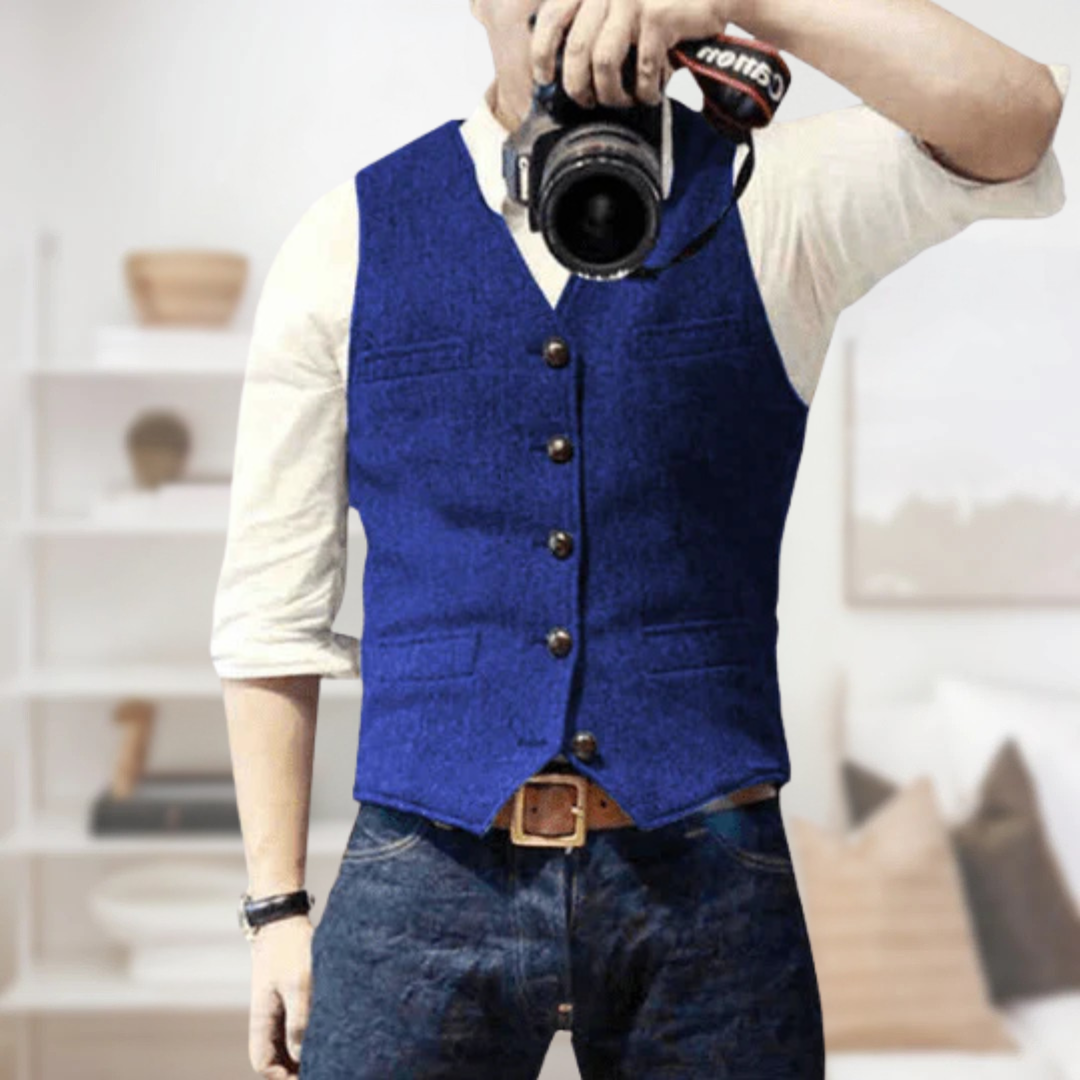 Gilet da abito da uomo con bottoni - Image 8